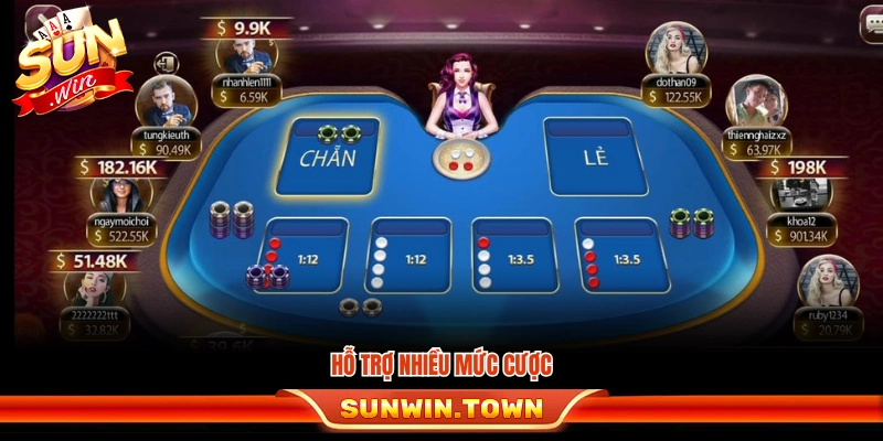 Cung cấp đa dạng mức cược phù hợp mọi người chơi