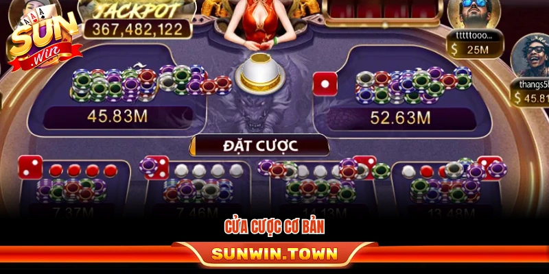 Các loại cửa cược chính trong trò chơi 